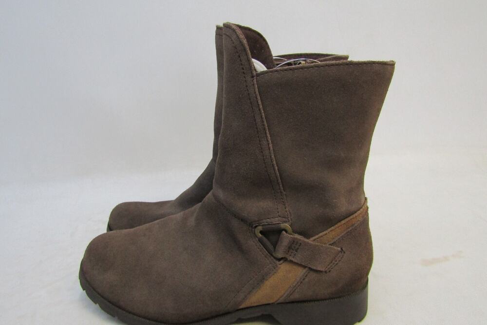 TEVA Womens Size 7 M Brown Suede Zip High Ankle Fashion Boots